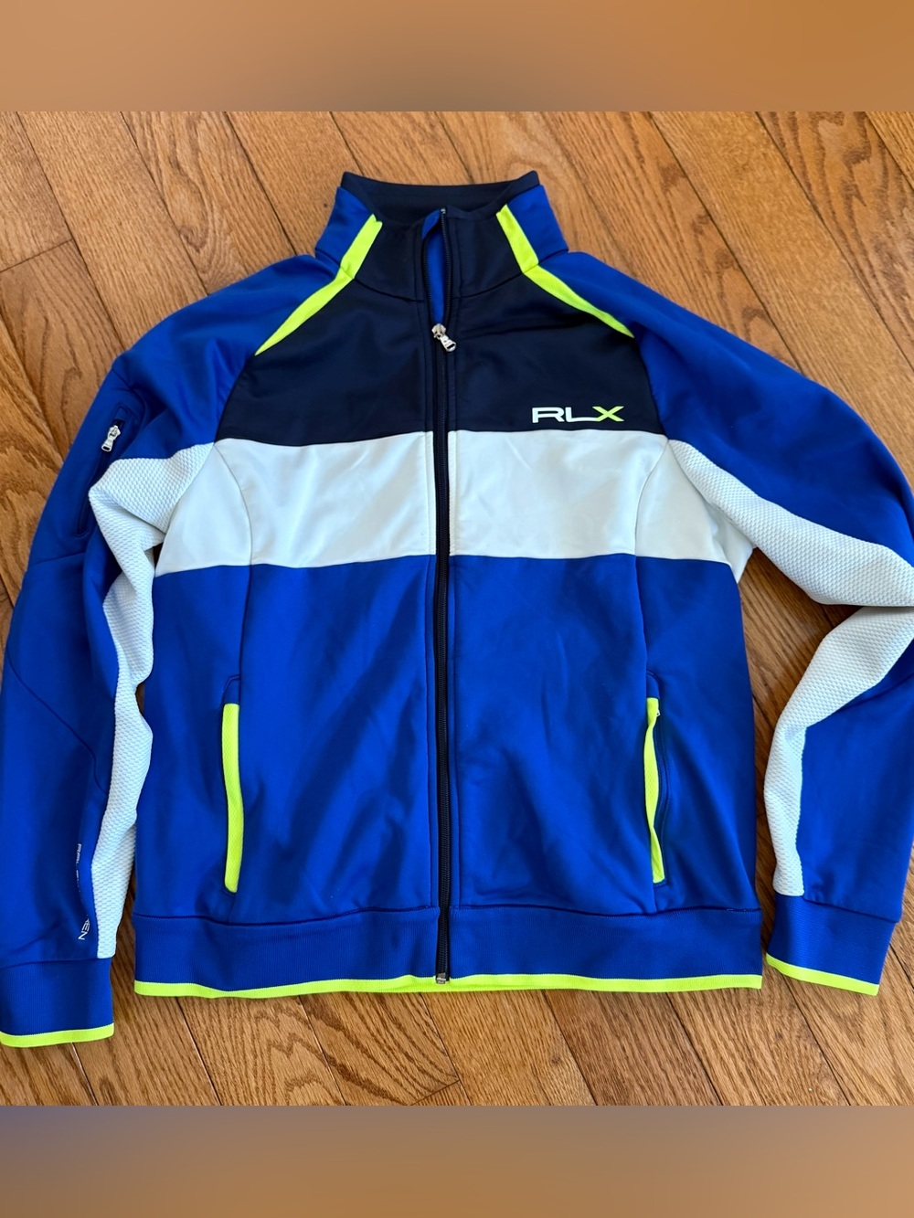 Ralph Lauren RLX  Performance Jacket Royal Blue White  Color Block Size Large